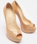 Christian Louboutin Pre-owned Leather heels Beige Dames - Thumbnail 4