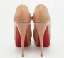 Christian Louboutin Pre-owned Leather heels Beige Dames - Thumbnail 5