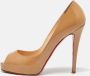 Christian Louboutin Pre-owned Leather heels Beige Dames - Thumbnail 2