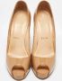 Christian Louboutin Pre-owned Leather heels Beige Dames - Thumbnail 3