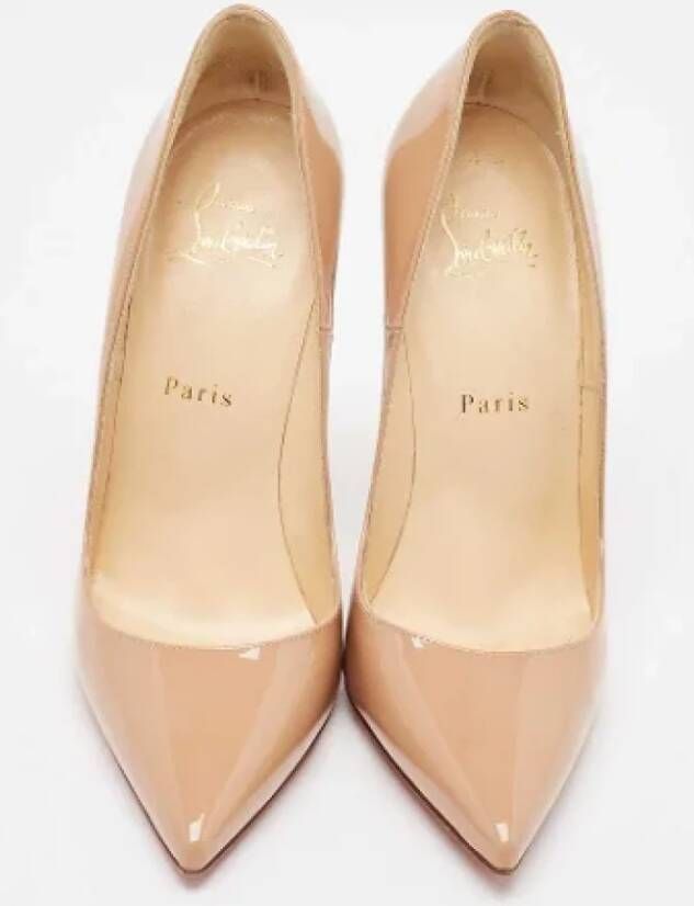 Christian Louboutin Pre-owned Leather heels Beige Dames