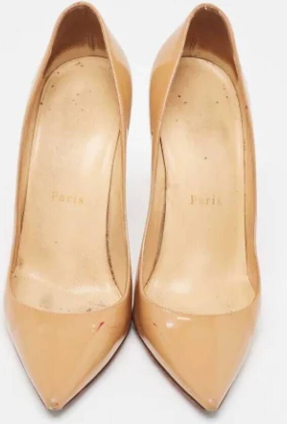 Christian Louboutin Pre-owned Leather heels Beige Dames