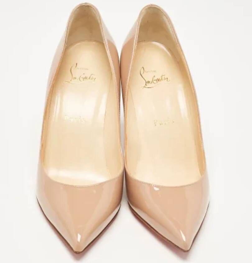 Christian Louboutin Pre-owned Leather heels Beige Dames