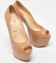 Christian Louboutin Pre-owned Leather heels Beige Dames - Thumbnail 4