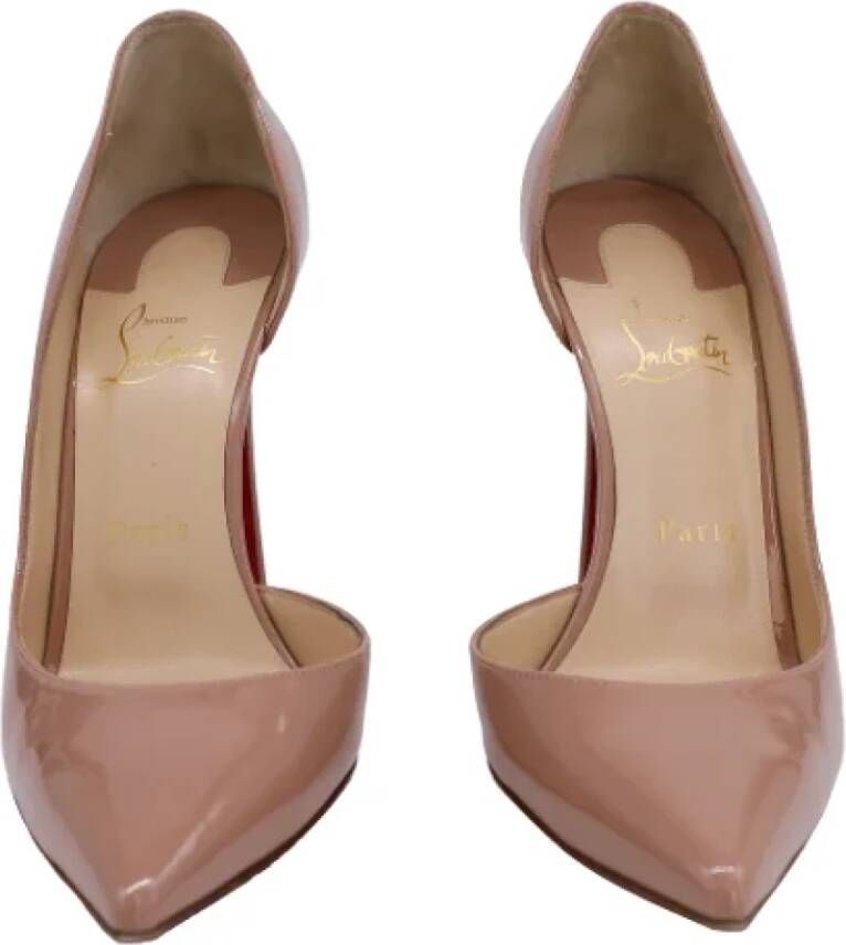 Christian Louboutin Pre-owned Leather heels Beige Dames