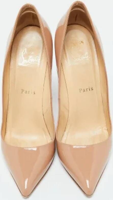 Christian Louboutin Pre-owned Leather heels Beige Dames