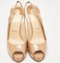 Christian Louboutin Pre-owned Leather heels Beige Dames - Thumbnail 2