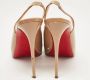 Christian Louboutin Pre-owned Leather heels Beige Dames - Thumbnail 4