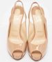 Christian Louboutin Pre-owned Leather heels Beige Dames - Thumbnail 2