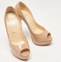 Christian Louboutin Pre-owned Leather heels Beige Dames - Thumbnail 3