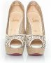 Christian Louboutin Pre-owned Leather heels Beige Dames - Thumbnail 2