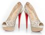 Christian Louboutin Pre-owned Leather heels Beige Dames - Thumbnail 5