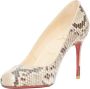 Christian Louboutin Pre-owned Leather heels Beige Dames - Thumbnail 4