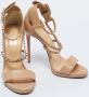 Christian Louboutin Pre-owned Leather heels Beige Dames - Thumbnail 2