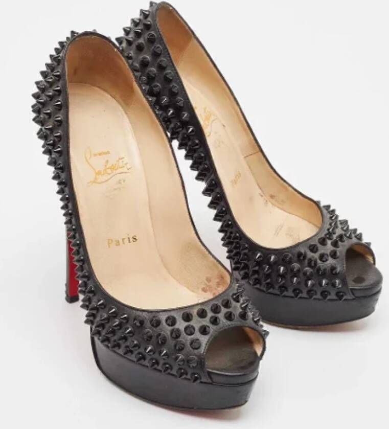 Christian Louboutin Pre-owned Leather heels Black Dames