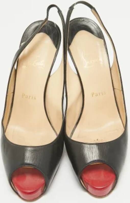 Christian Louboutin Pre-owned Leather heels Black Dames