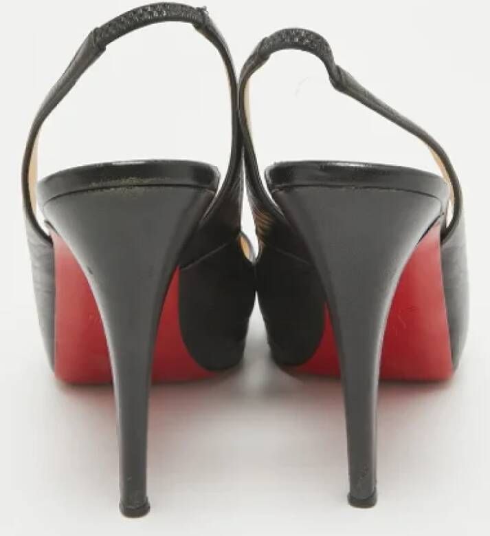 Christian Louboutin Pre-owned Leather heels Black Dames