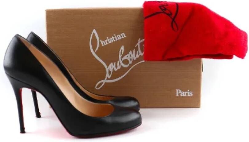 Christian Louboutin Pre-owned Leather heels Black Dames