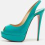 Christian Louboutin Pre-owned Leather heels Blue Dames - Thumbnail 2