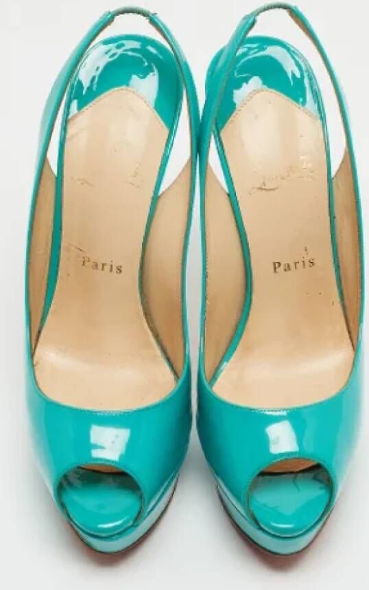 Christian Louboutin Pre-owned Leather heels Blue Dames