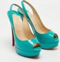 Christian Louboutin Pre-owned Leather heels Blue Dames - Thumbnail 4