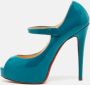 Christian Louboutin Pre-owned Leather heels Blue Dames - Thumbnail 2