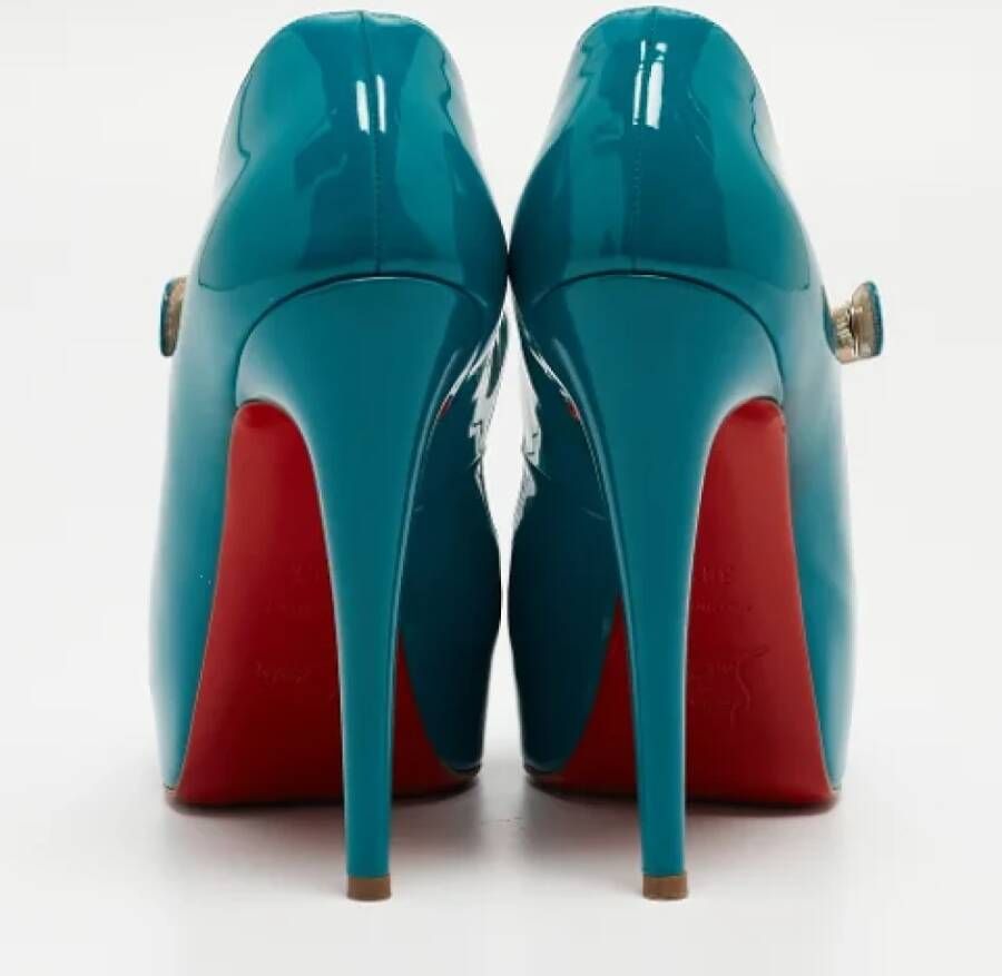 Christian Louboutin Pre-owned Leather heels Blue Dames