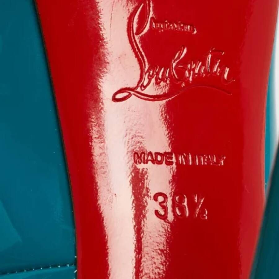 Christian Louboutin Pre-owned Leather heels Blue Dames