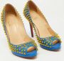 Christian Louboutin Pre-owned Leather heels Blue Dames - Thumbnail 4