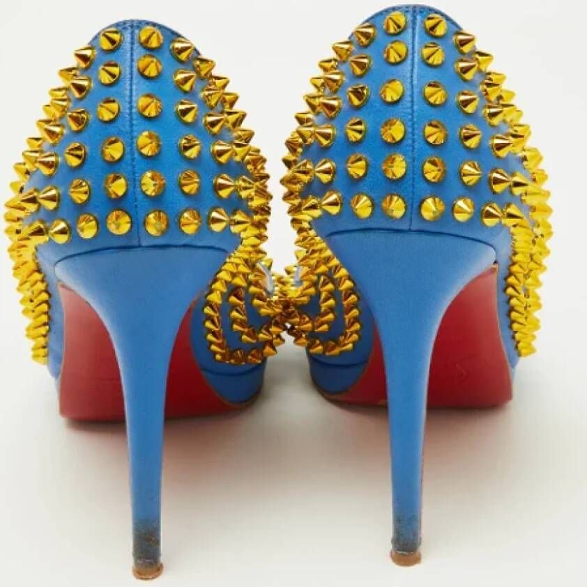 Christian Louboutin Pre-owned Leather heels Blue Dames