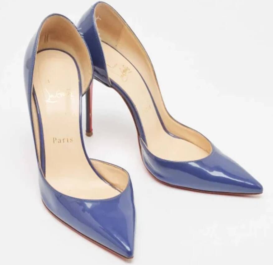 Christian Louboutin Pre-owned Leather heels Blue Dames