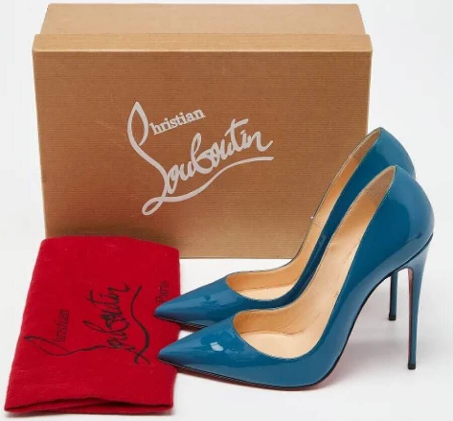 Christian Louboutin Pre-owned Leather heels Blue Dames