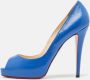 Christian Louboutin Pre-owned Leather heels Blue Dames - Thumbnail 2