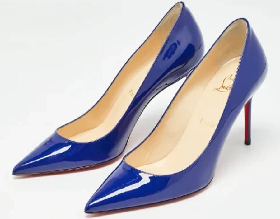 Christian Louboutin Pre-owned Leather heels Blue Dames