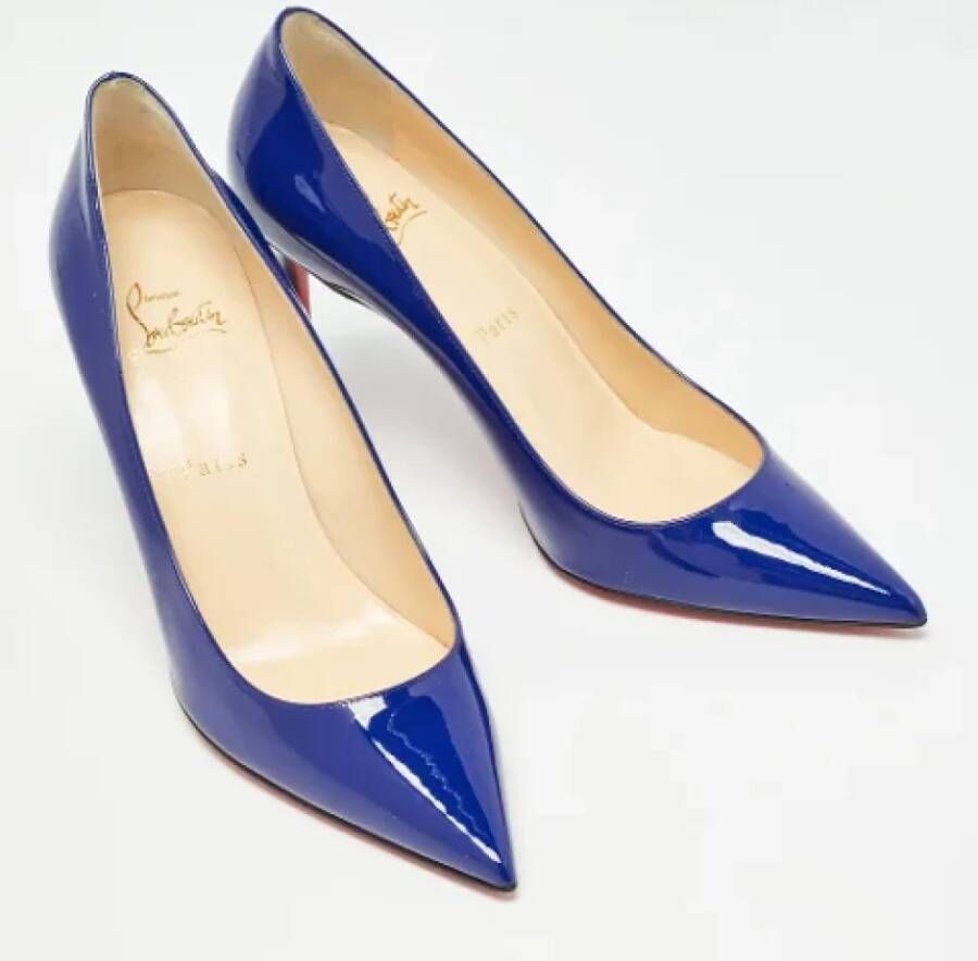 Christian Louboutin Pre-owned Leather heels Blue Dames