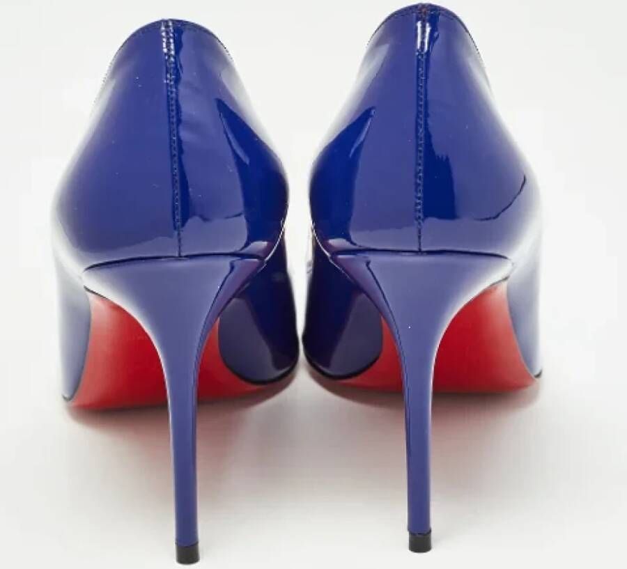 Christian Louboutin Pre-owned Leather heels Blue Dames