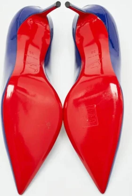 Christian Louboutin Pre-owned Leather heels Blue Dames