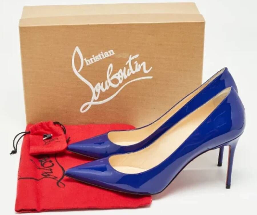 Christian Louboutin Pre-owned Leather heels Blue Dames