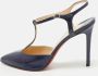 Christian Louboutin Pre-owned Leather heels Blue Dames - Thumbnail 2