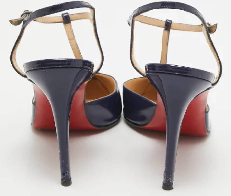 Christian Louboutin Pre-owned Leather heels Blue Dames