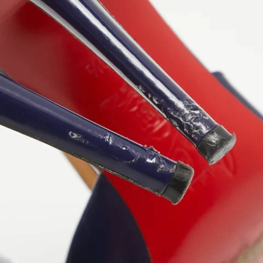 Christian Louboutin Pre-owned Leather heels Blue Dames