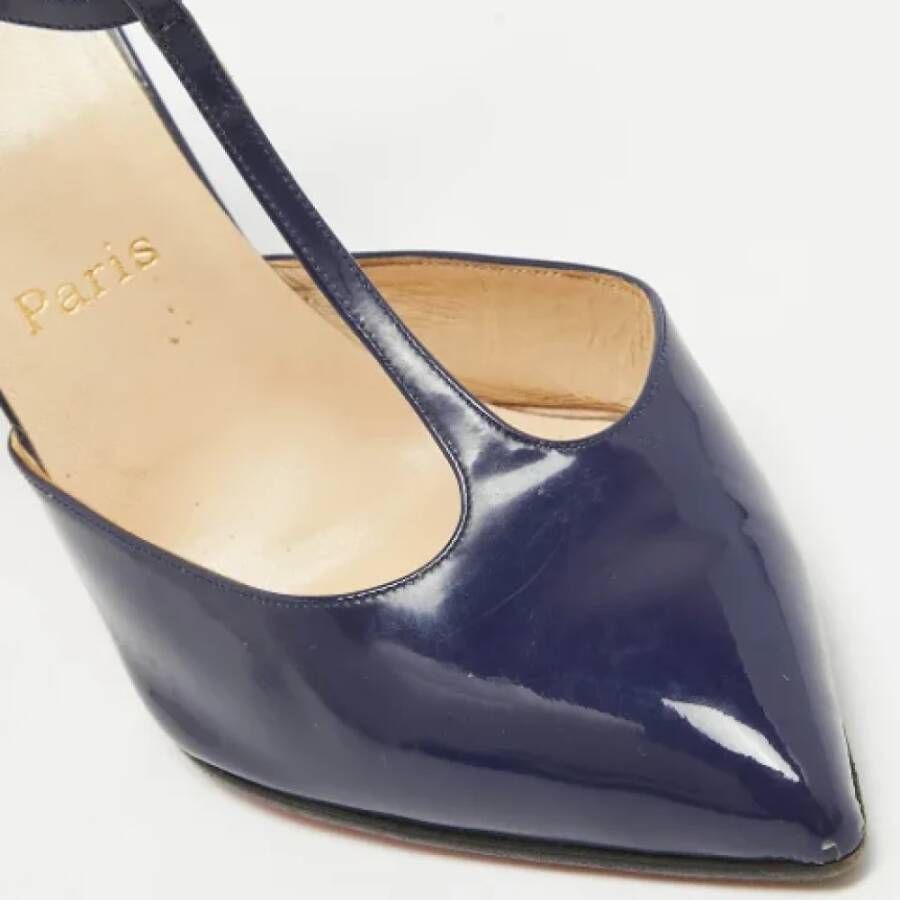 Christian Louboutin Pre-owned Leather heels Blue Dames