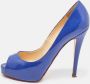 Christian Louboutin Pre-owned Leather heels Blue Dames - Thumbnail 2