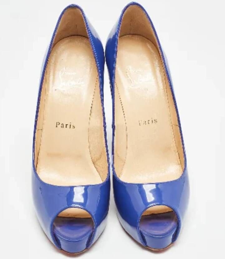 Christian Louboutin Pre-owned Leather heels Blue Dames