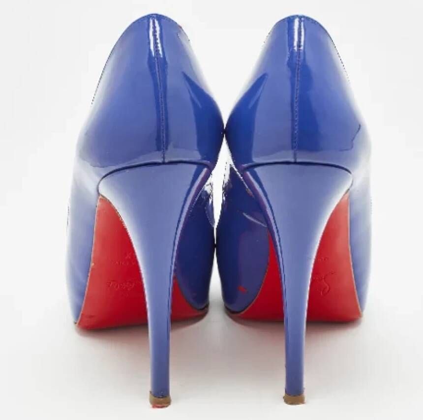 Christian Louboutin Pre-owned Leather heels Blue Dames