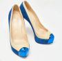 Christian Louboutin Pre-owned Leather heels Blue Dames - Thumbnail 4