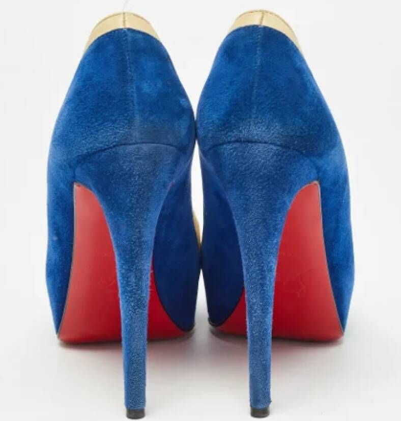 Christian Louboutin Pre-owned Leather heels Blue Dames