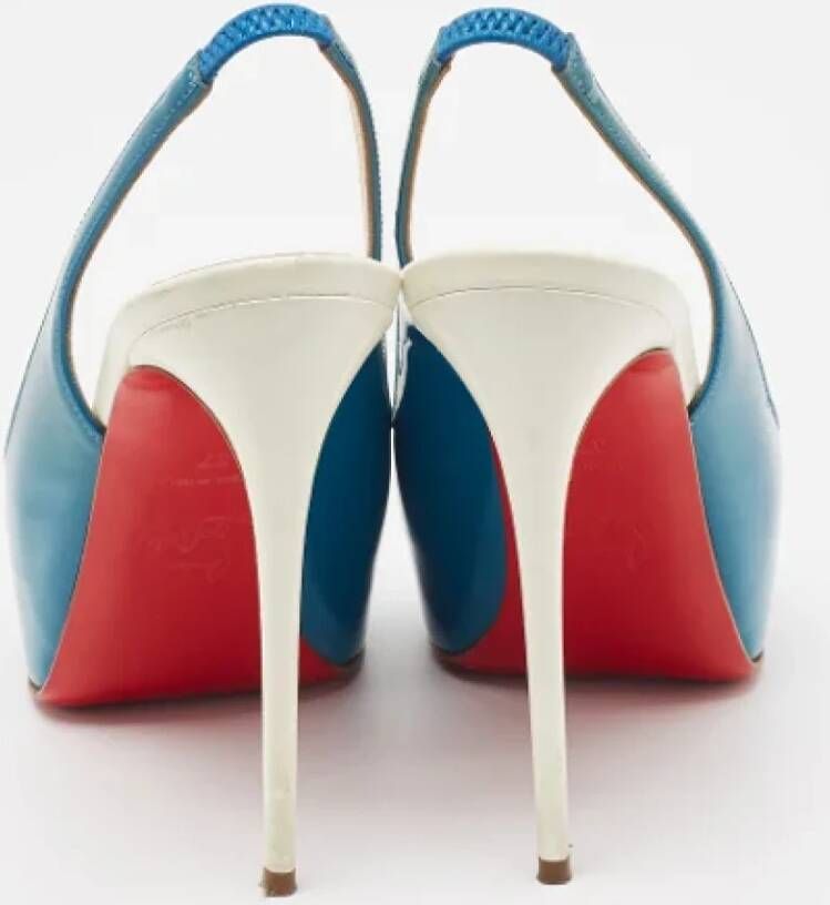 Christian Louboutin Pre-owned Leather heels Blue Dames