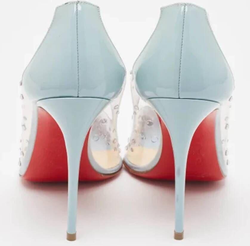 Christian Louboutin Pre-owned Leather heels Blue Dames