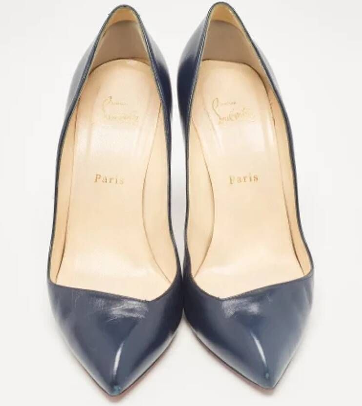 Christian Louboutin Pre-owned Leather heels Blue Dames